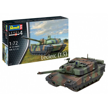 KIT PARA MONTAR REVELL TANQUE DE GUERRA LECLERC (T.5) 1/72 137 PEÇAS REV 03341